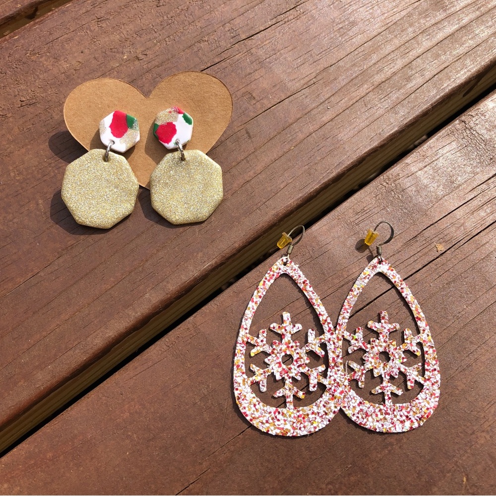 Bundle of Handmade Christmas Earrings
